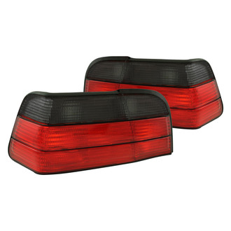 Anzo® - Driver and Passenger Side Chrome Red/Smoke Euro Tail Lights