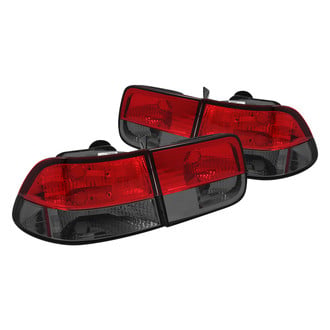 Anzo® - Driver and Passenger Side Chrome Red/Smoke Euro Tail Lights