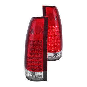 Anzo® - Driver and Passenger Side Chrome/Red G2 LED Tail Lights