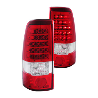 Anzo® - Driver and Passenger Side Chrome/Red LED Tail Lights