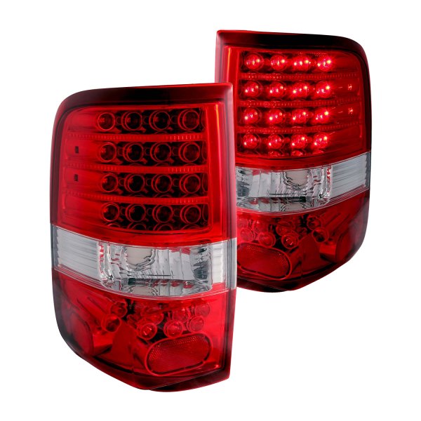 Anzo® - Chrome/Red LED Tail Lights, Ford F-150