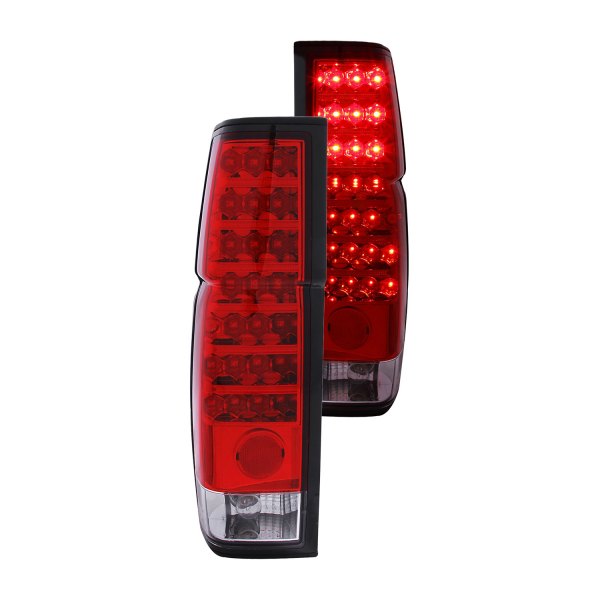 Anzo® - Chrome/Red LED Tail Lights, Nissan Pick Up