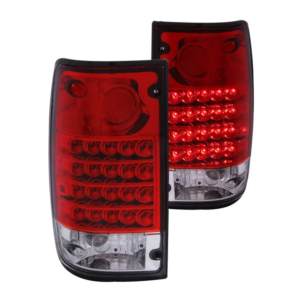 Anzo® - Chrome/Red LED Tail Lights, Toyota Pick Up