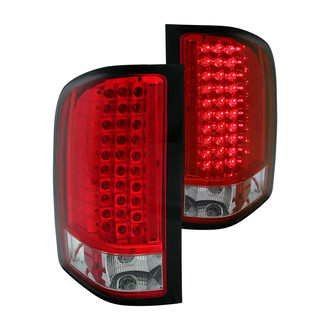 Anzo® - Driver and Passenger Side Chrome/Red LED Tail Lights