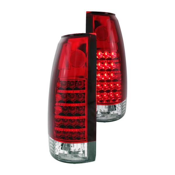 Anzo® - Chrome/Red LED Tail Lights