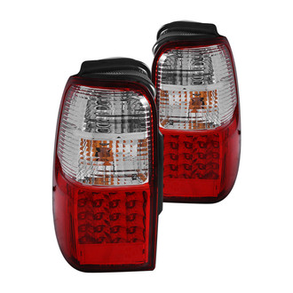 Anzo® - Driver and Passenger Side Chrome/Red LED Tail Lights
