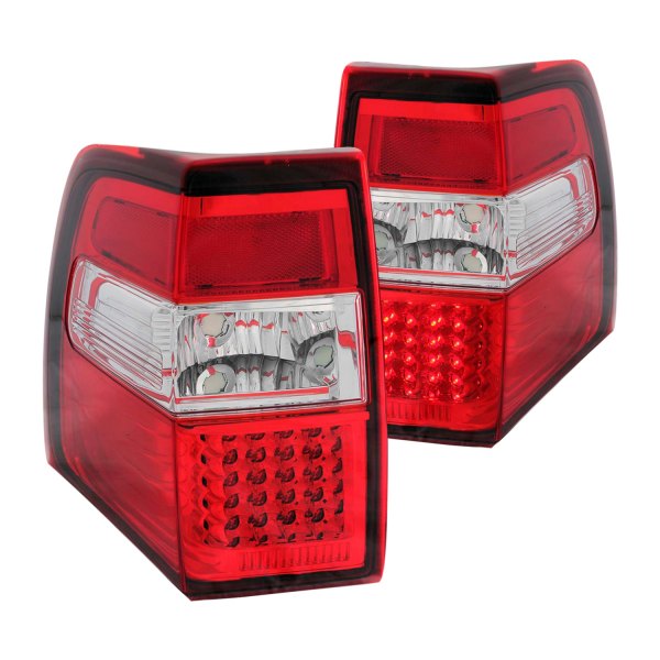 Anzo® - Chrome/Red LED Tail Lights, Ford Expedition