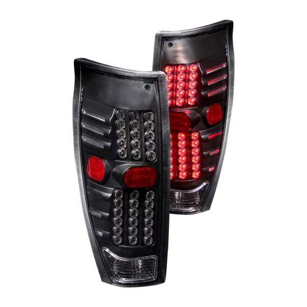 Anzo® - Black LED Tail Lights, Chevy Avalanche