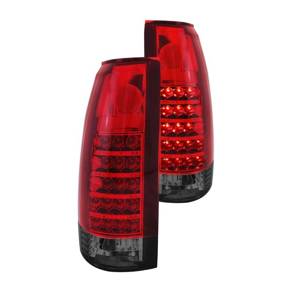 Anzo® - Chrome Red/Smoke LED Tail Lights, GMC Suburban