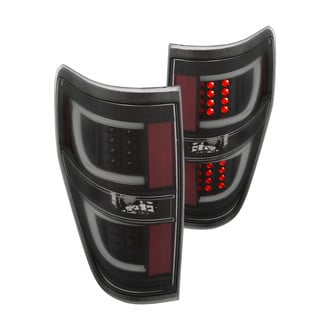 Anzo® - Driver and Passenger Side Black G2 Fiber Optic LED Tail Lights