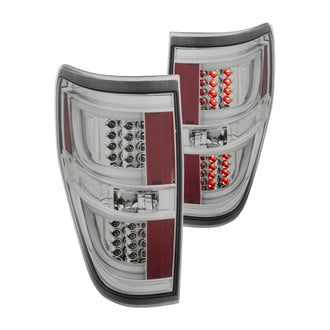 Anzo® - Driver and Passenger Side Chrome G2 Fiber Optic LED Tail Lights