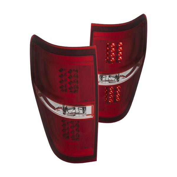 Anzo® - Chrome/Red G2 Fiber Optic LED Tail Lights, Ford F-150
