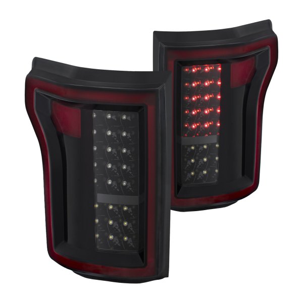 Anzo® - Black Fiber Optic LED Tail Lights, Ford F-150