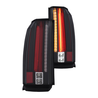 Anzo® - Driver and Passenger Side Black Fiber Optic LED Tail Lights