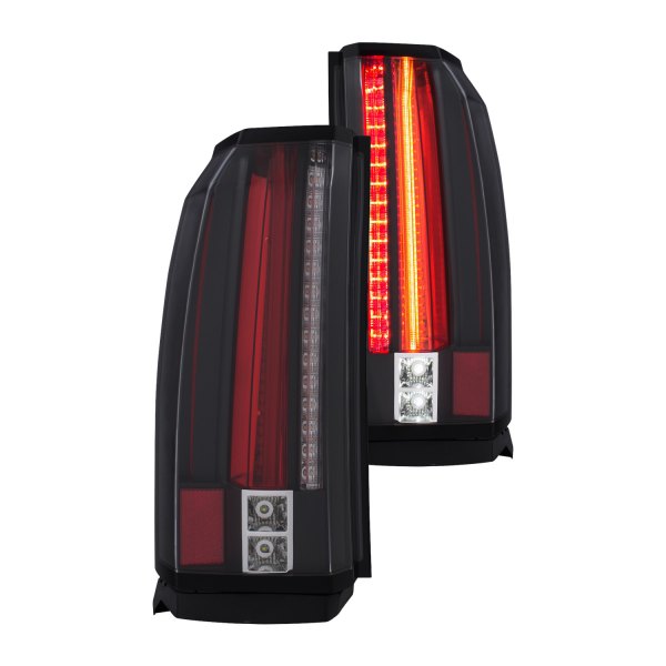 Anzo® - Black Fiber Optic LED Tail Lights, Chevy Suburban