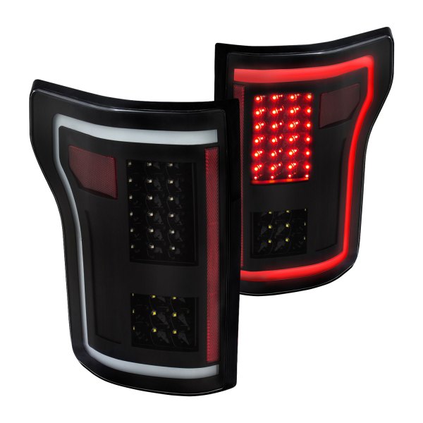 Anzo® - Black G2 Fiber Optic LED Tail Lights, Ford F-150
