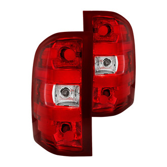 Anzo® - Driver and Passenger Side Chrome/Red Factory Style Tail Lights