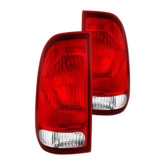Anzo® - Driver and Passenger Side Chrome/Red Factory Style Tail Lights