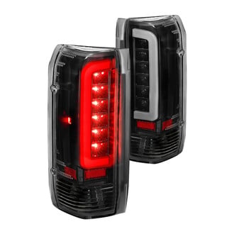Anzo® - Driver and Passenger Side Black Fiber Optic LED Tail Lights