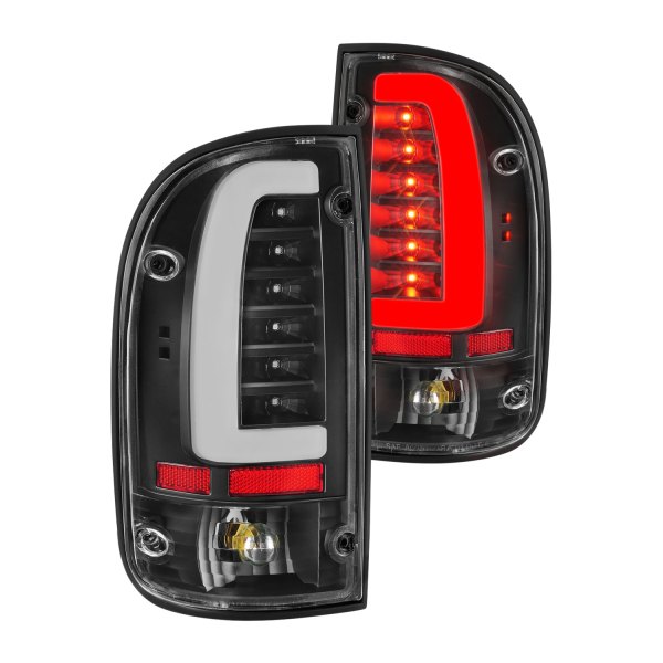 Anzo® - Black LED Tail Lights, Toyota Tacoma