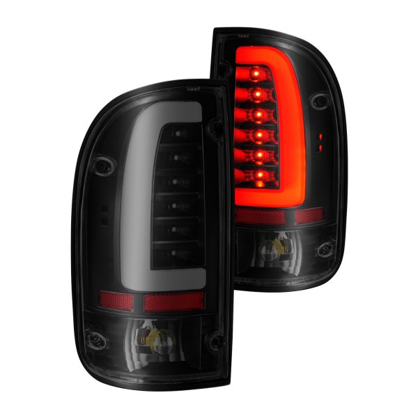 Anzo® - Black/Smoke LED Tail Lights, Toyota Tacoma