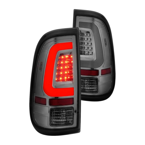Anzo® - Chrome/Smoke LED Tail Lights, Ford F-250