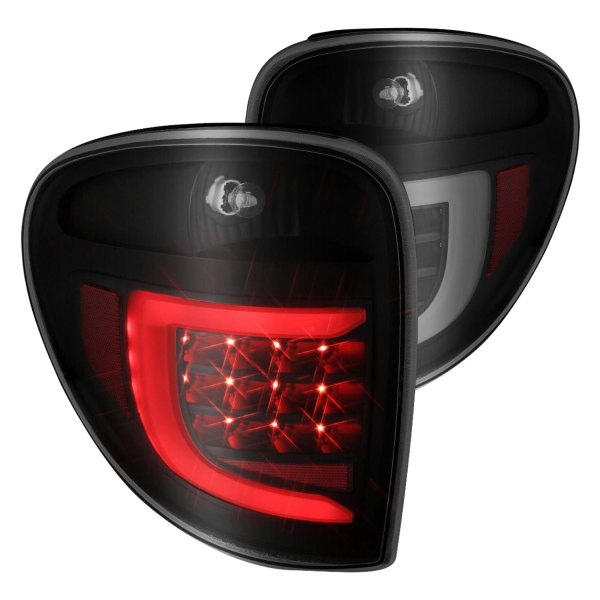 Anzo® - Black/Smoke Fiber Optic LED Tail Lights, Chrysler Town and Country