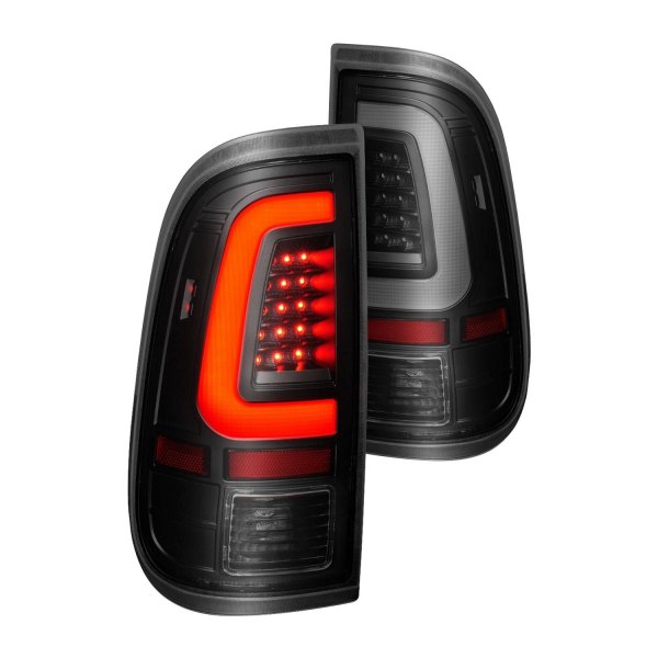 Anzo® - Black/Smoke Fiber Optic LED Tail Lights