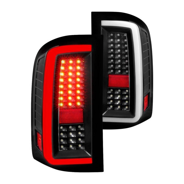 Anzo® - Black Fiber Optic LED Tail Lights
