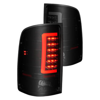 Anzo® - Driver and Passenger Side Black/Smoke Fiber Optic LED Tail Lights