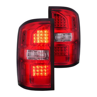 Anzo® - Driver and Passenger Side Chrome/Red LED Tail Lights