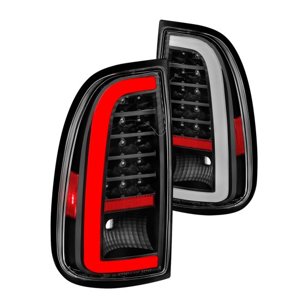 Anzo® - Black Fiber Optic LED Tail Lights, Toyota Tundra