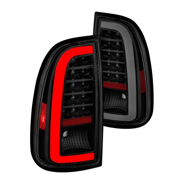 Anzo® - Black/Smoke Fiber Optic LED Tail Lights, Toyota Tundra