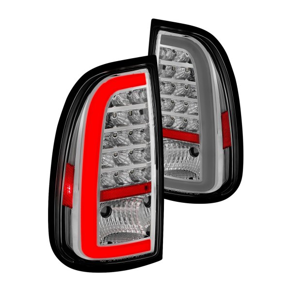 Anzo® - Chrome Fiber Optic LED Tail Lights, Toyota Tundra