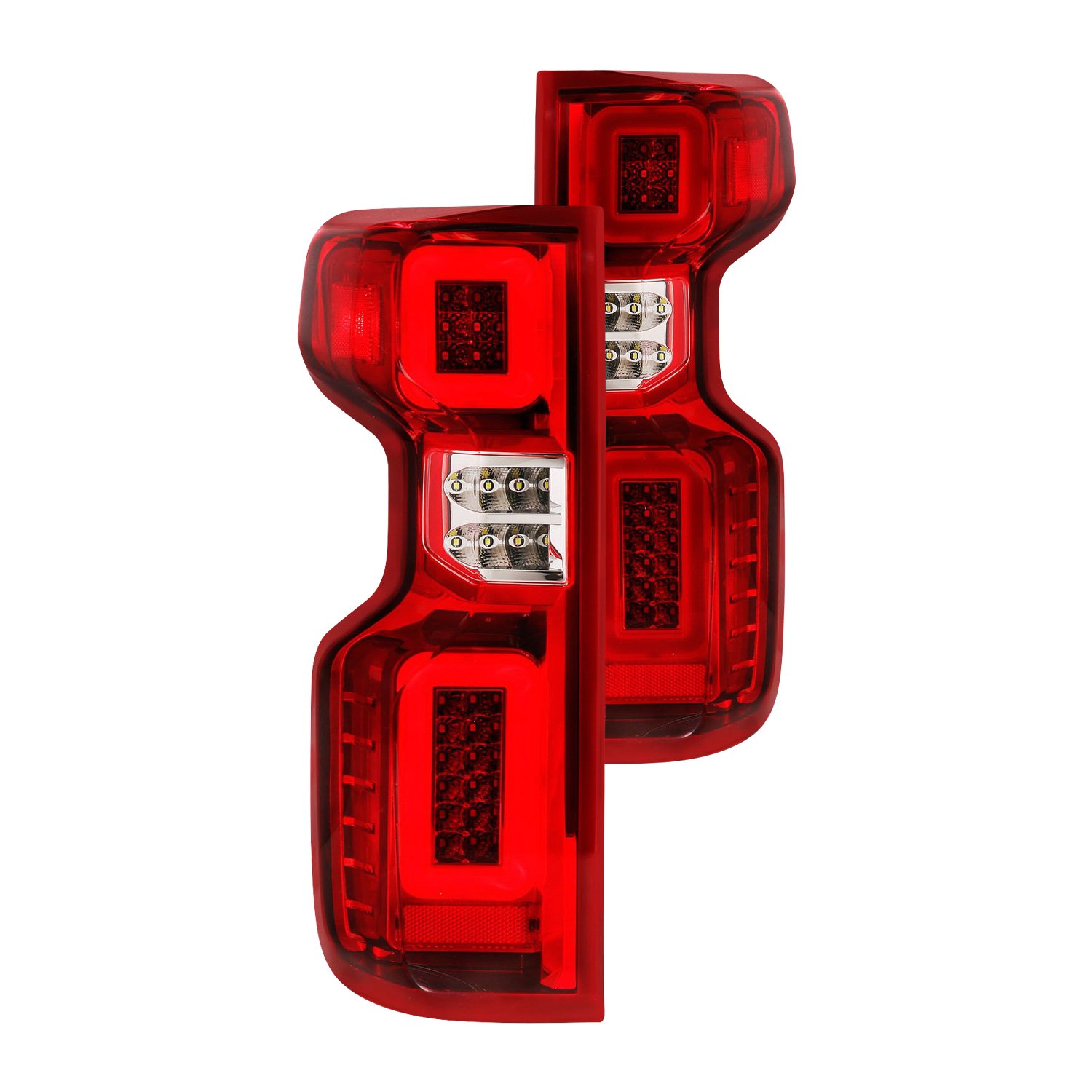 Anzo® 311416 Chrome Red Sequential Fiber Optic Led Tail Lights