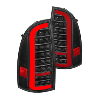 Anzo® - Driver and Passenger Side Black/Smoke Sequential Fiber Optic LED Tail Lights