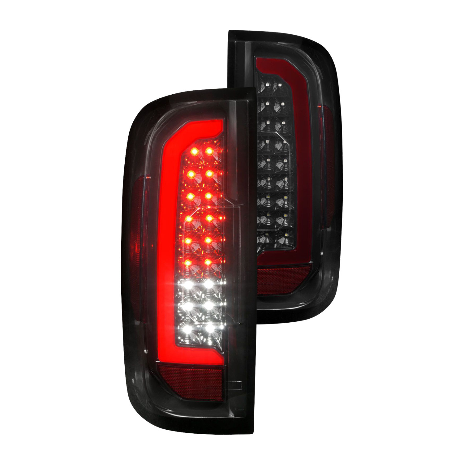 Anzo® 311435 - Driver and Passenger Side Black/Smoke Fiber Optic