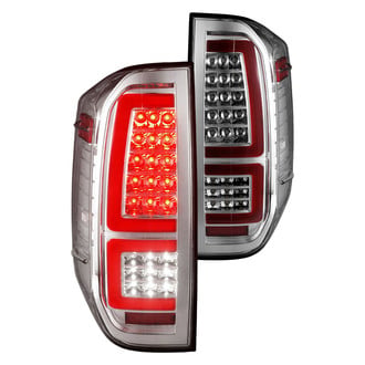 Anzo® - Driver and Passenger Side Chrome Sequential Fiber Optic LED Tail Lights