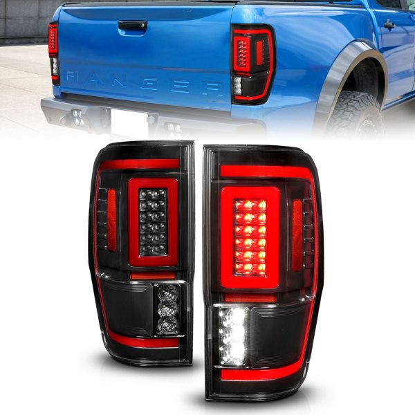 Anzo® - Black LED Tail Lights, Ford Ranger