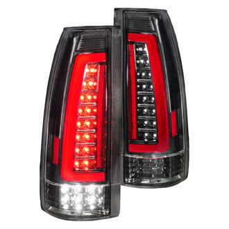 Anzo® - Driver and Passenger Side Black Sequential Fiber Optic LED Tail Lights