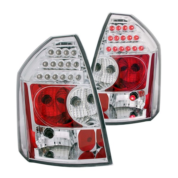 Anzo® - Chrome/Red LED Tail Lights, Chrysler 300