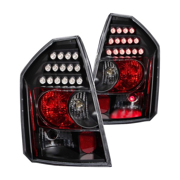 Anzo® - Black/Red LED Tail Lights, Chrysler 300