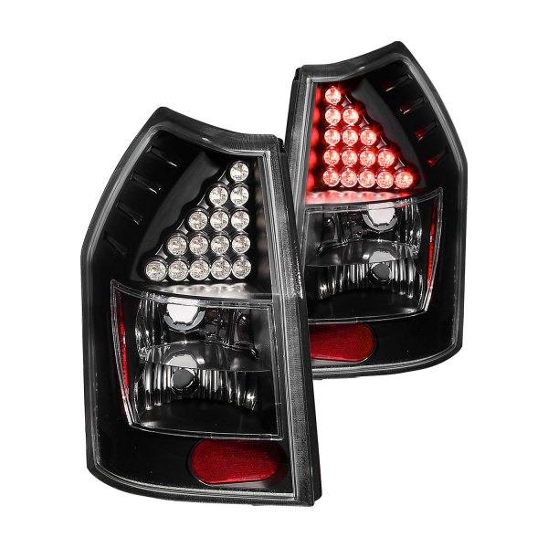Anzo® - Black LED Tail Lights, Dodge Magnum
