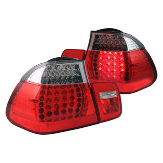 Anzo® - Driver and Passenger Side Chrome/Red LED Tail Lights