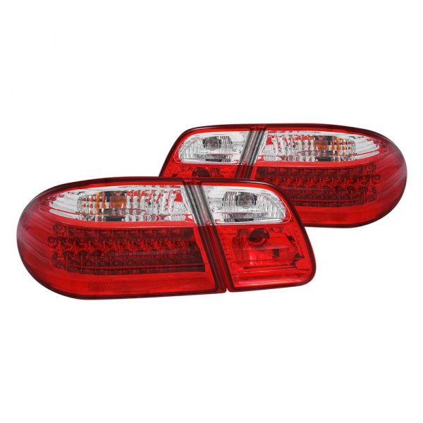 Anzo® - Chrome/Red G2 LED Tail Lights, Mercedes E Class
