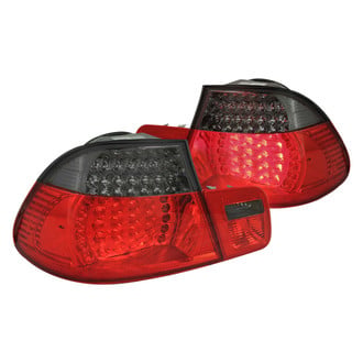 Anzo® - Driver and Passenger Side Chrome Red/Smoke LED Tail Lights