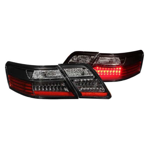 Anzo® - Black LED Tail Lights, Toyota Camry