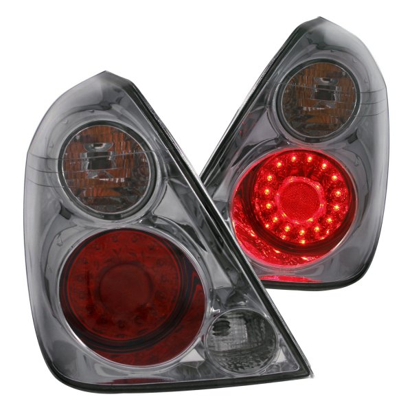 Anzo® - Chrome Red/Smoke LED Tail Lights, Nissan Altima