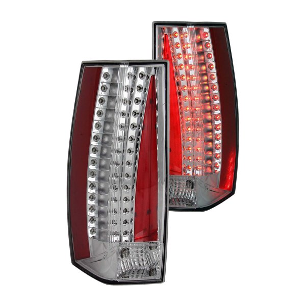 Anzo® - Chrome LED Tail Lights, Cadillac Escalade