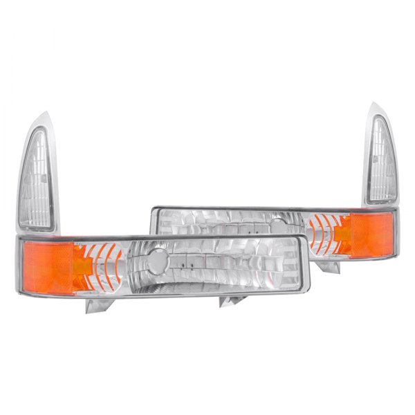 Anzo® - Chrome/Amber/Clear Crystal Turn Signal/Parking Lights